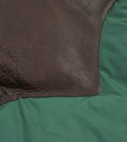 Rocky Mountain Featherbed For Drake's Green Nylon Leather Christy Down Vest -Drakes Shop DR2A1Y22973 01400 6