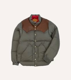 Rocky Mountain Featherbed For Drake's Olive Nylon Christy Down Jacket