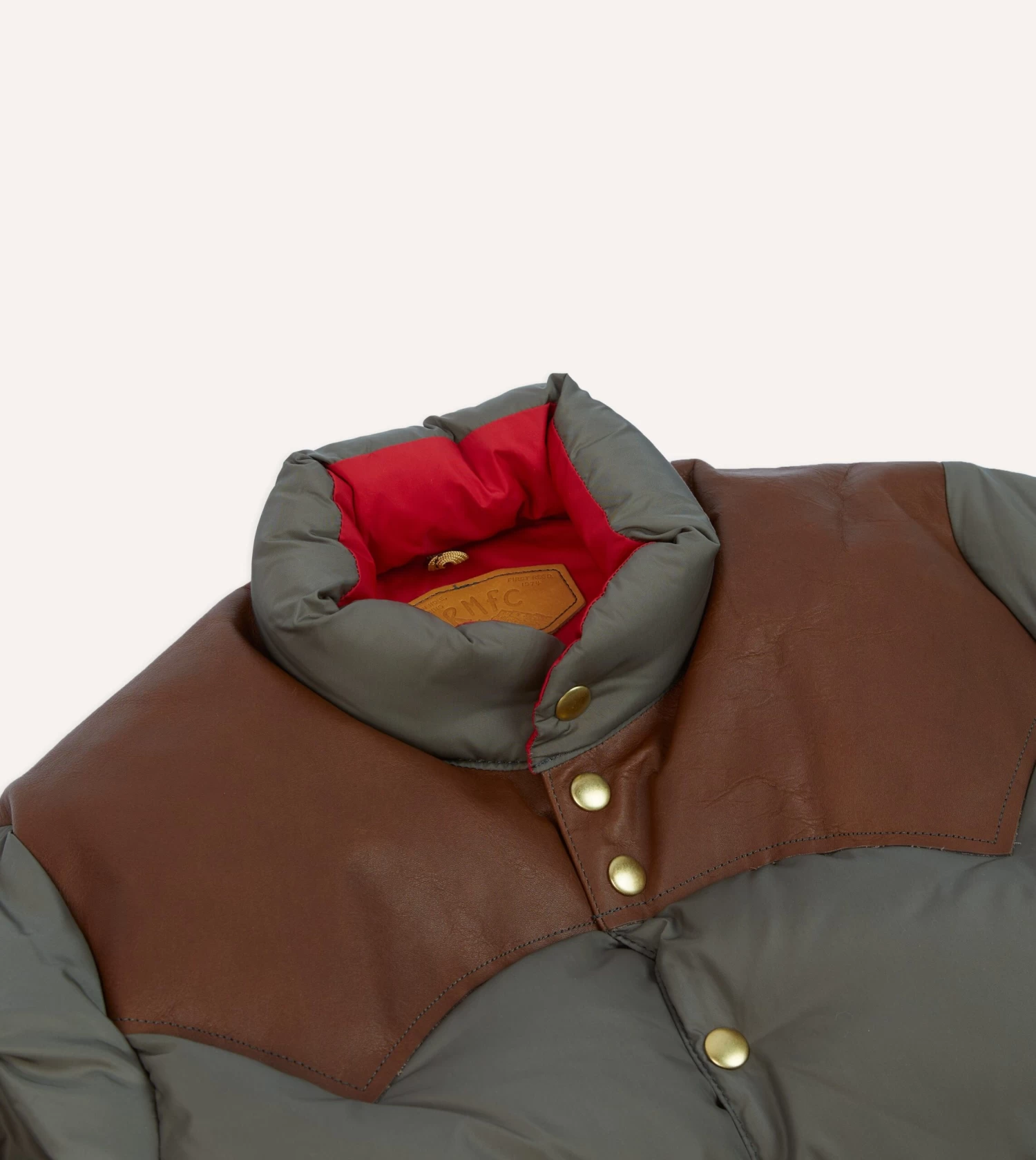 Rocky Mountain Featherbed For Drake's Olive Nylon Christy Down Jacket 5 Rocky Mountain Featherbed For Drake's Olive Nylon Christy Down Jacket - Image 3