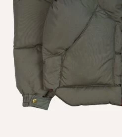 Rocky Mountain Featherbed For Drake's Olive Nylon Christy Down Jacket 16 Rocky Mountain Featherbed For Drake's Olive Nylon Christy Down Jacket -Drakes Shop DR2A1Y23617 01400 6