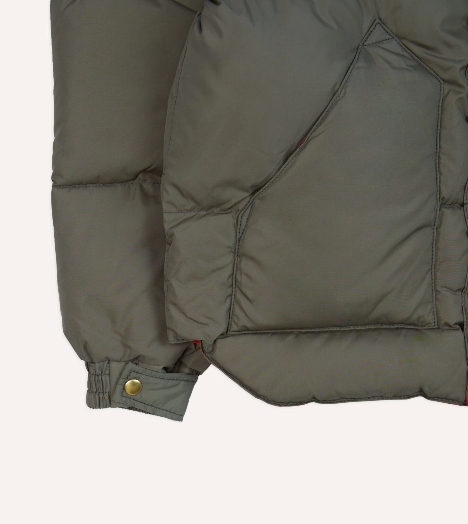Rocky Mountain Featherbed For Drake's Olive Nylon Christy Down Jacket 9 Rocky Mountain Featherbed For Drake's Olive Nylon Christy Down Jacket - Image 7