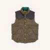 Rocky Mountain Featherbed For Drake's Houndstooth Check Harris Tweed Christy Down Vest -Drakes Shop DR2A1Y23618 01303 1