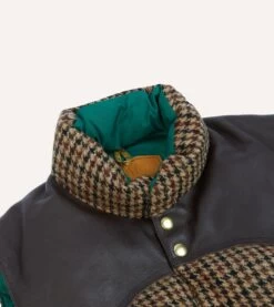 Rocky Mountain Featherbed For Drake's Houndstooth Check Harris Tweed Christy Down Vest -Drakes Shop DR2A1Y23618 01303 3