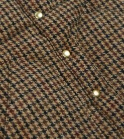 Rocky Mountain Featherbed For Drake's Houndstooth Check Harris Tweed Christy Down Vest -Drakes Shop DR2A1Y23618 01303 4