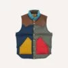Rocky Mountain Featherbed For Drake's Colour Block Nylon Christy Down Vest -Drakes Shop DR2A1Y23620 01660 1