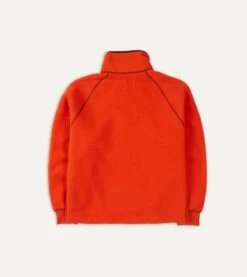 Orange Casentino Wool Half-Zip Pullover Fleece -Drakes Shop DR2A1Z 21002 01 800 6