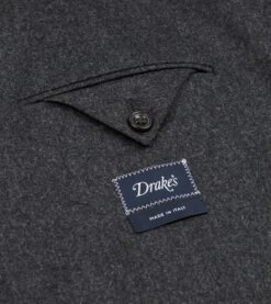 Grey Wool Flannel Double-Breasted Tailored Jacket -Drakes Shop DR2A2A 22800 02 600 6