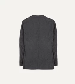 Grey Wool Flannel Double-Breasted Tailored Jacket -Drakes Shop DR2A2A 22800 02 600 7