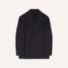 Navy Wool Flannel Double-Breasted Tailored Jacket -Drakes Shop DR2A2A22800 01250 1