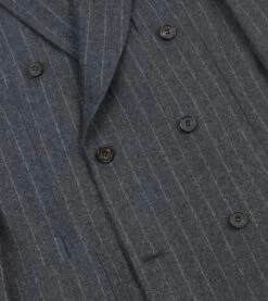 ALD / Drake's Double Breasted Chalkstripe Suit Jacket 16 ALD / Drake's Double Breasted Chalkstripe Suit Jacket -Drakes Shop DR2A2A23662 01602 5