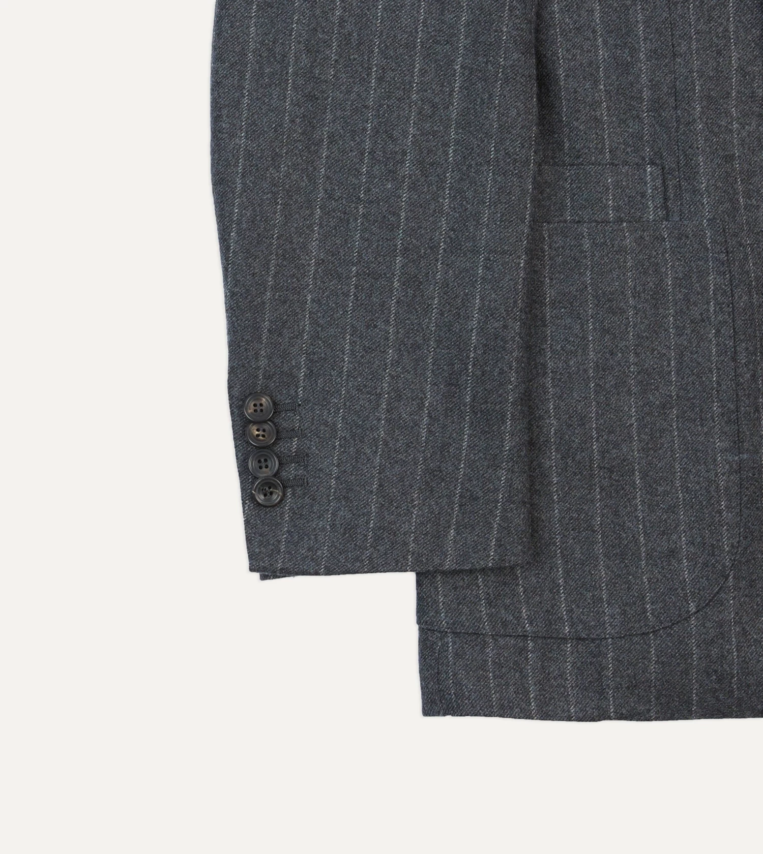 ALD / Drake's Double Breasted Chalkstripe Suit Jacket 9 ALD / Drake's Double Breasted Chalkstripe Suit Jacket - Image 7