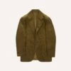 Olive Green Mid-Wale Cotton Corduroy Tailored Jacket -Drakes Shop DR2A2B21376 02400 1