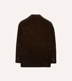 Brown Mid-Wale Cotton Corduroy Tailored Jacket -Drakes Shop DR2A2B21376 03300 8
