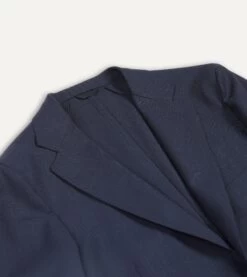 Navy Tropical Wool Tailored Jacket -Drakes Shop DR2A2B21378 01250 3
