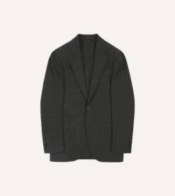 Charcoal Tropical Wool Tailored Jacket