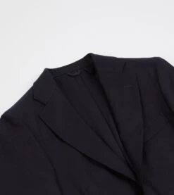 Navy Wool Flannel Tailored Jacket -Drakes Shop DR2A2B21379 01250 3