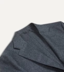 Grey Wool Flannel Tailored Jacket -Drakes Shop DR2A2B21379 02600 3
