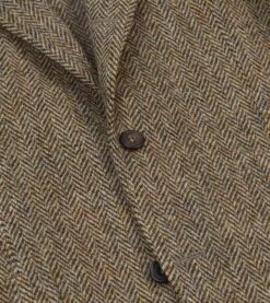 Brown Herringbone Harris Tweed Blazer -Drakes Shop DR2A2B23623 01600 5