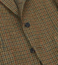 Brown Houndstooth Check Tweed Blazer -Drakes Shop DR2A2B23624 01303 5