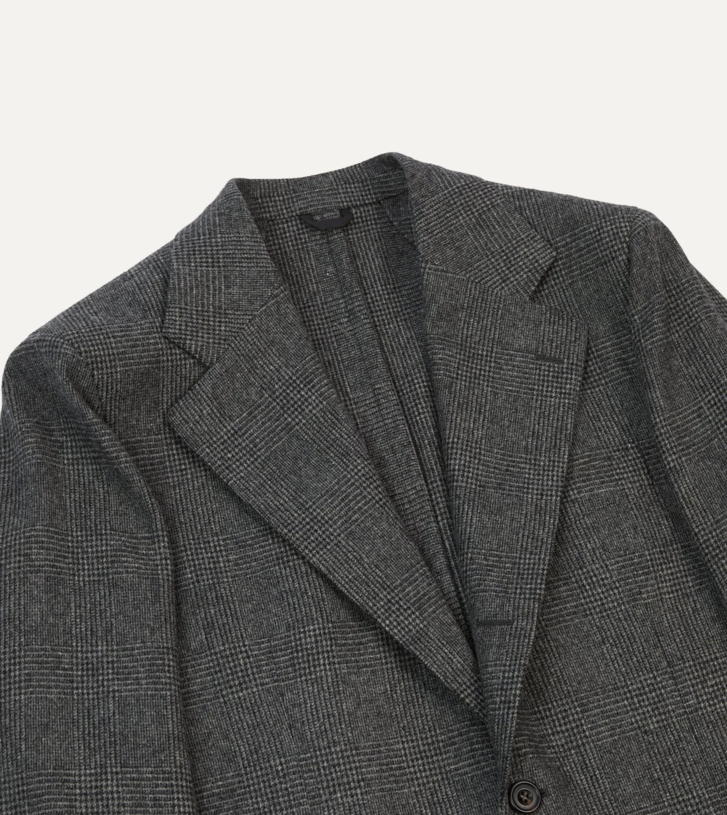 Grey Prince Of Wales Check Wool Flannel Tailored Jacket 5 Grey Prince Of Wales Check Wool Flannel Tailored Jacket - Image 3
