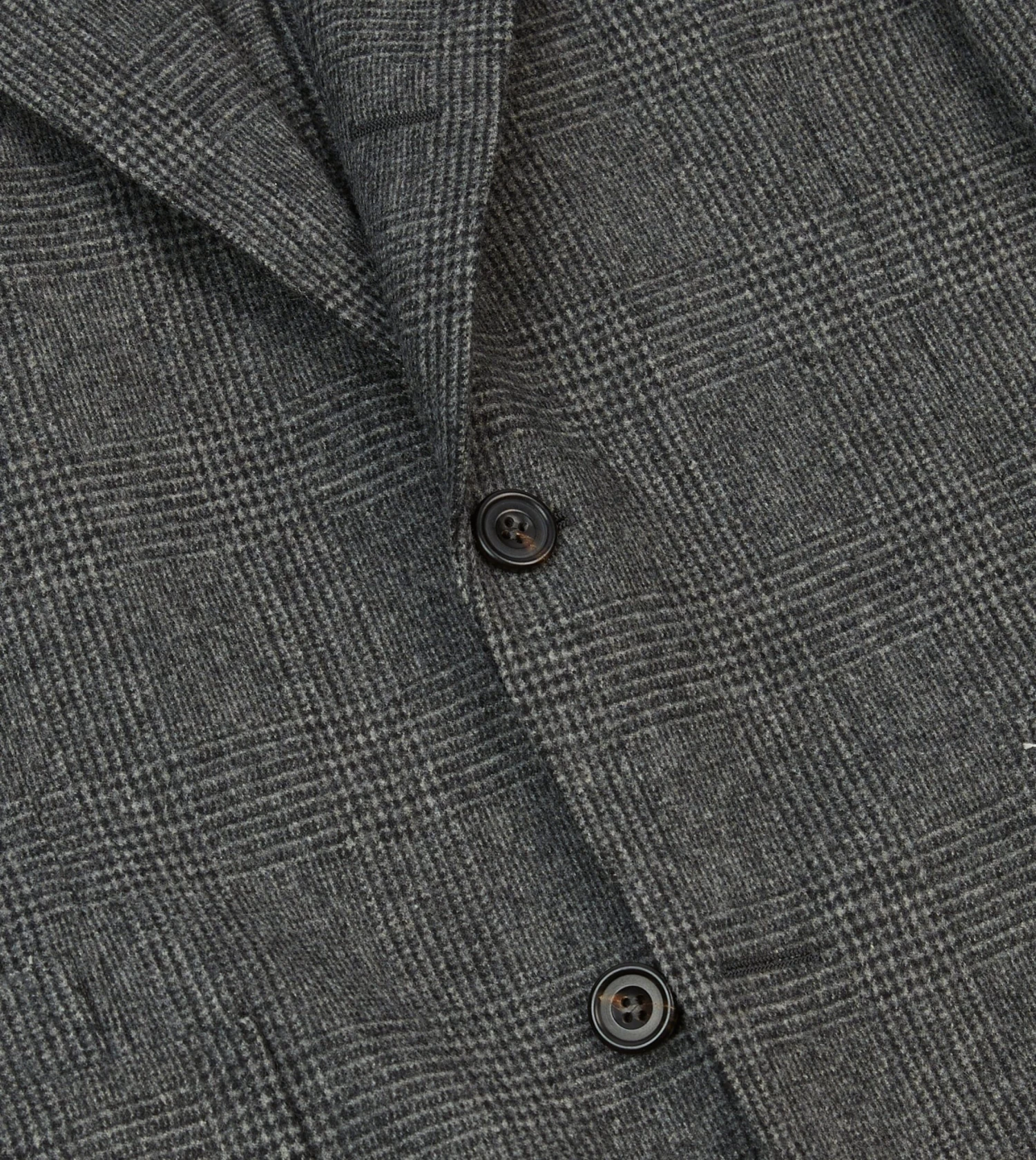 Grey Prince Of Wales Check Wool Flannel Tailored Jacket 6 Grey Prince Of Wales Check Wool Flannel Tailored Jacket - Image 4