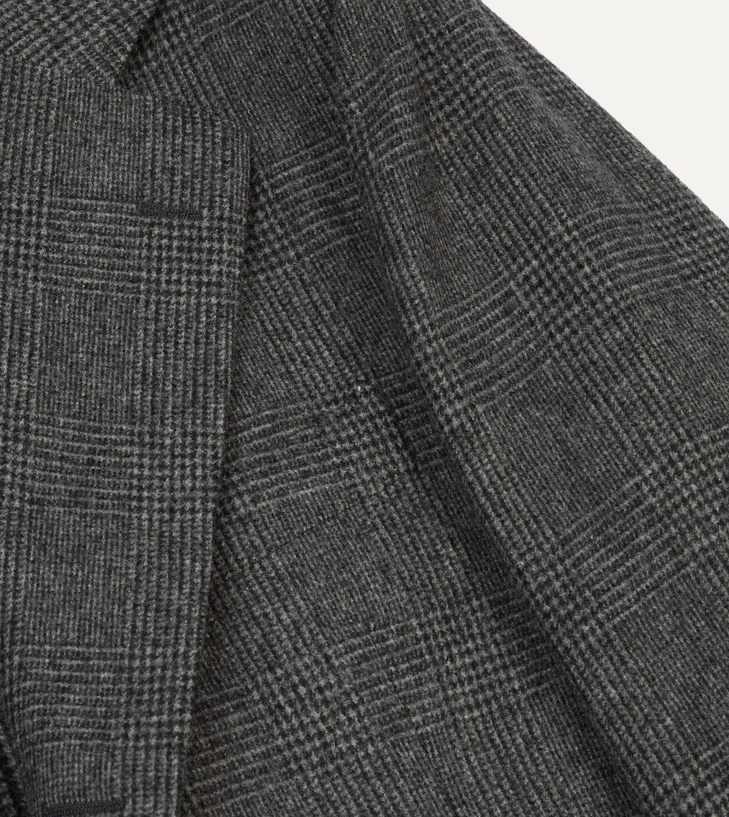 Grey Prince Of Wales Check Wool Flannel Tailored Jacket 7 Grey Prince Of Wales Check Wool Flannel Tailored Jacket - Image 5