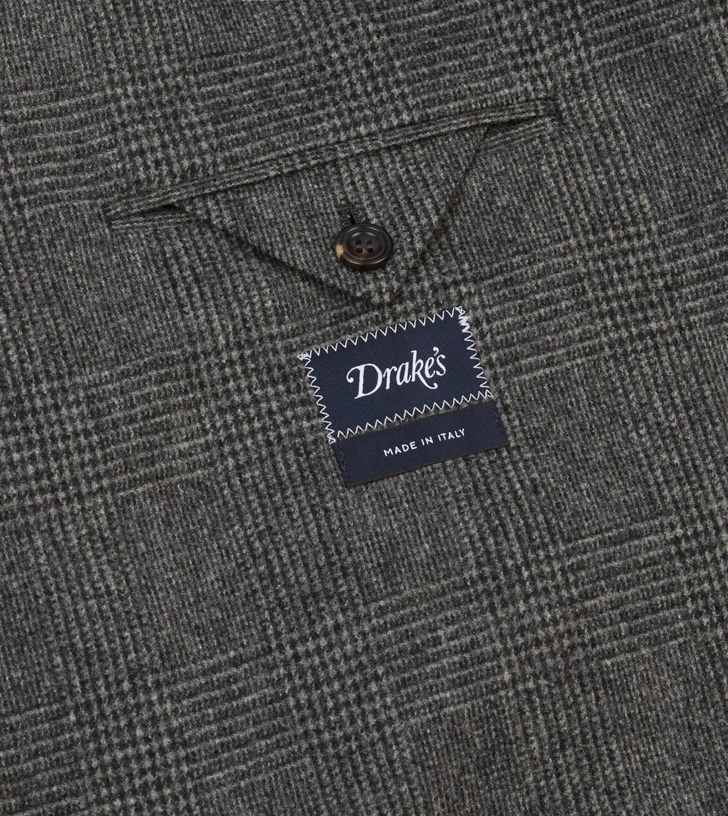 Grey Prince Of Wales Check Wool Flannel Tailored Jacket 9 Grey Prince Of Wales Check Wool Flannel Tailored Jacket - Image 7