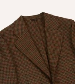 Brown Gun Club Check Tweed Blazer -Drakes Shop DR2A2B23783 01303 3