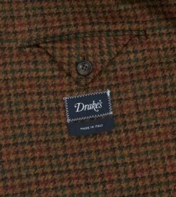 Brown Gun Club Check Tweed Blazer -Drakes Shop DR2A2B23783 01303 7