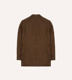 Brown Gun Club Check Tweed Blazer -Drakes Shop DR2A2B23783 01303 8