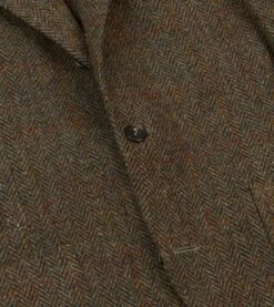 Brown Windowpane Check Tweed Blazer -Drakes Shop DR2A2B23786 01303 5