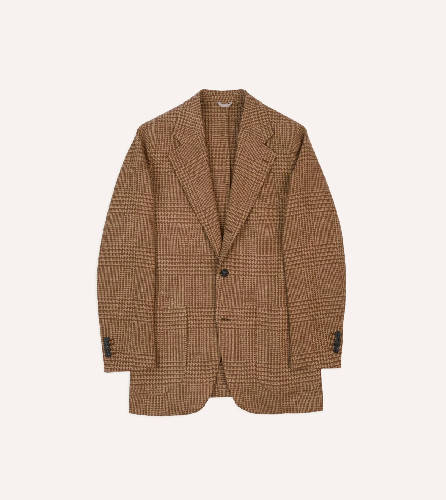 Brown Prince Of Wales Check Tweed Blazer 3 Brown Prince Of Wales Check Tweed Blazer