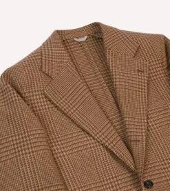 Brown Prince Of Wales Check Tweed Blazer 12 Brown Prince Of Wales Check Tweed Blazer -Drakes Shop DR2A2B23790 01303 3