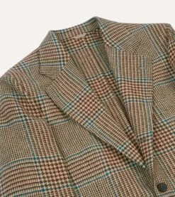 Prince Of Wales Check Tweed Blazer -Drakes Shop DR2A2B23791 01663 3