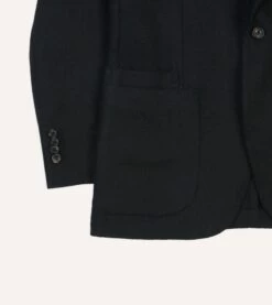 Navy Herringbone Shetland Tweed Blazer -Drakes Shop DR2A2B23794 01250 6