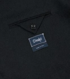 Navy Herringbone Shetland Tweed Blazer -Drakes Shop DR2A2B23794 01250 7