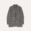 Black And White Houndstooth Check Shetland Tweed Blazer -Drakes Shop DR2A2B23795 01103 1