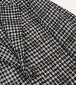 Black And White Houndstooth Check Shetland Tweed Blazer 13 Black And White Houndstooth Check Shetland Tweed Blazer -Drakes Shop DR2A2B23795 01103 4
