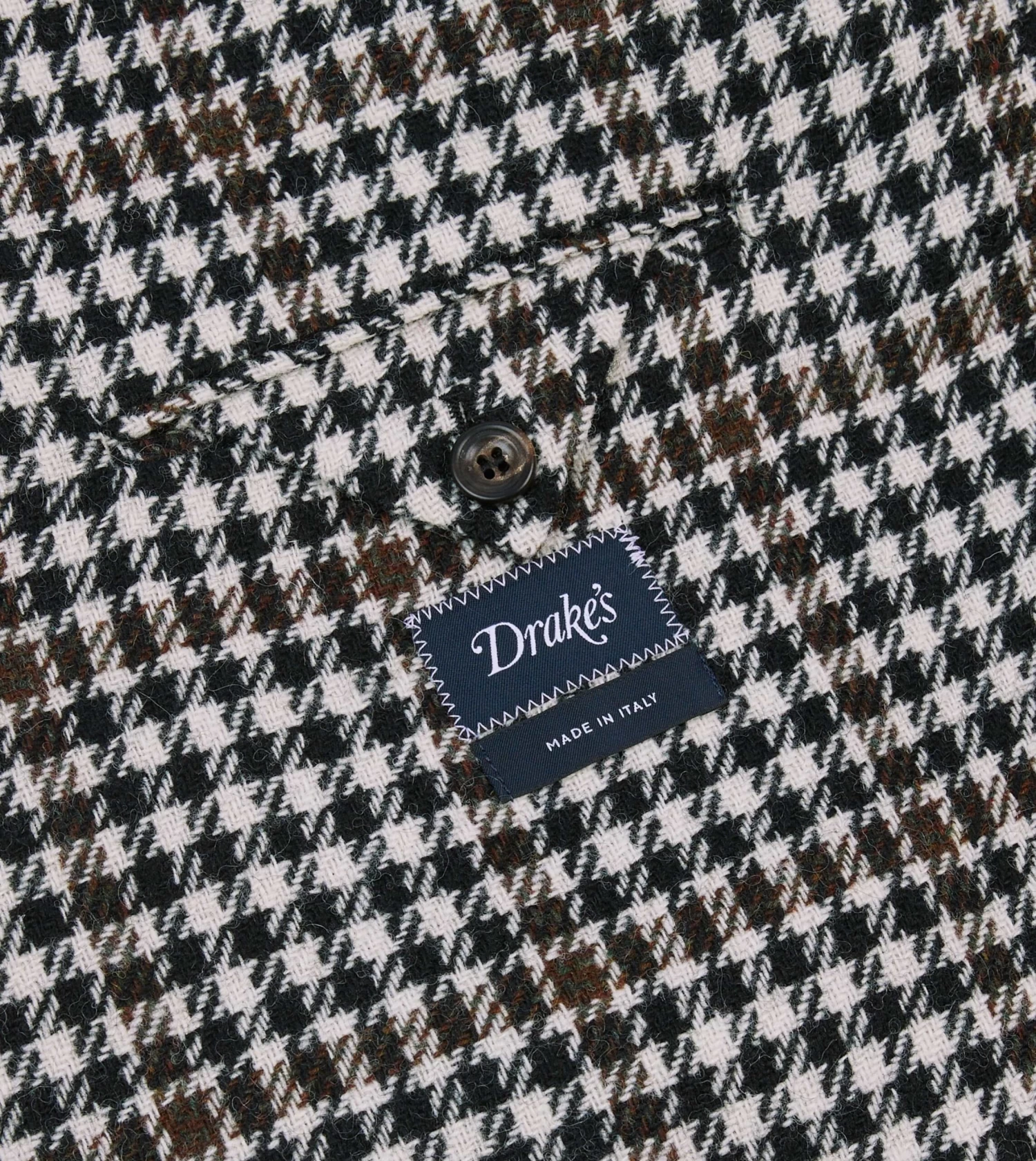 Black And White Houndstooth Check Shetland Tweed Blazer 9 Black And White Houndstooth Check Shetland Tweed Blazer - Image 7