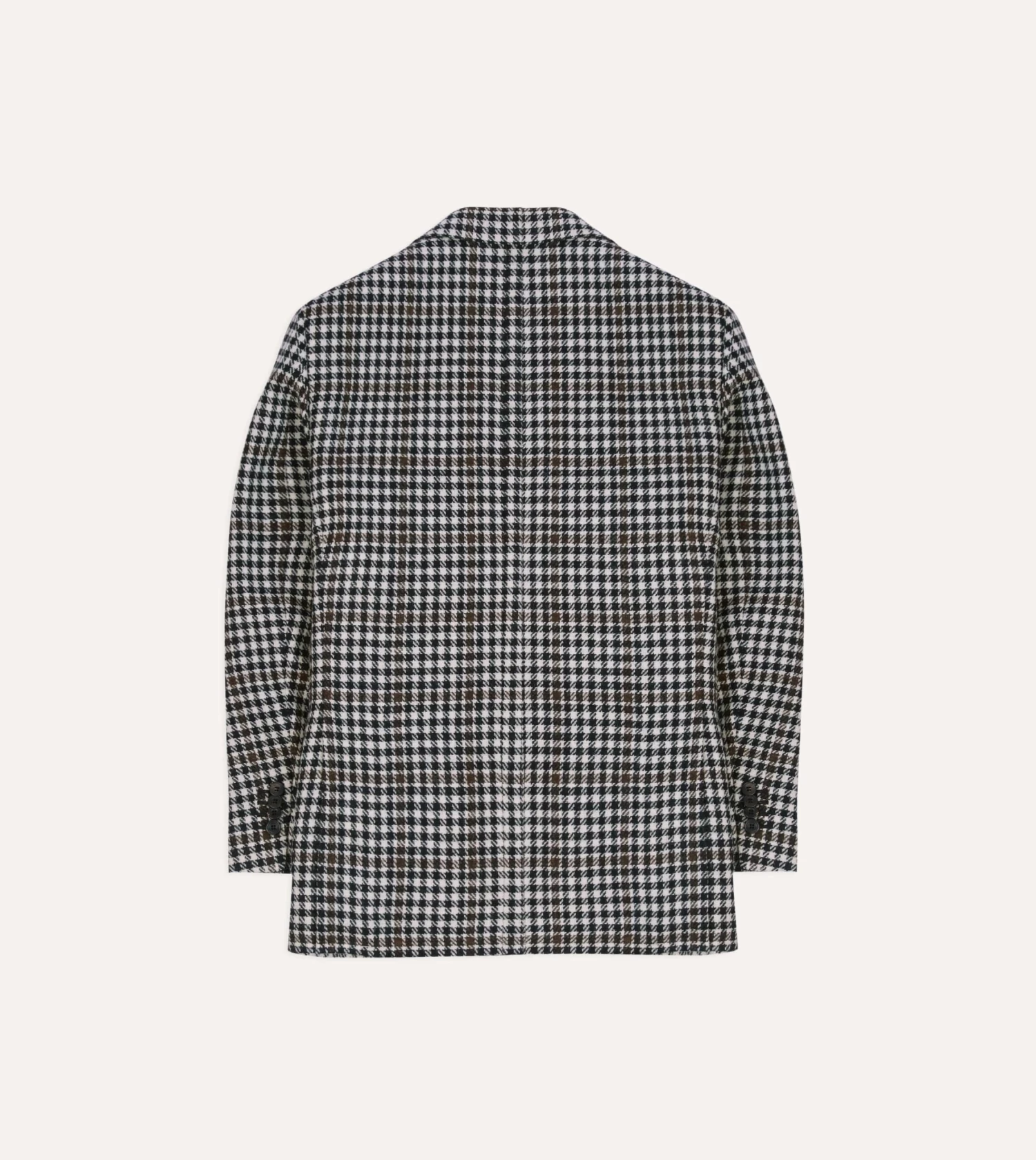 Black And White Houndstooth Check Shetland Tweed Blazer 10 Black And White Houndstooth Check Shetland Tweed Blazer - Image 8