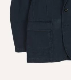 Navy Heavy Cotton Twill Games Blazer Mk. I -Drakes Shop DR2A2C23537 01250 6