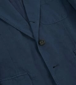 Navy Cotton Linen Games Blazer Mk. I -Drakes Shop DR2A2C24117 01250 5