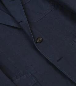 Navy Cotton Canvas Games Blazer Mk. II -Drakes Shop DR2A2D24116 01250 4