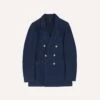 Navy Cotton Linen Herringbone Games Blazer Mk. III -Drakes Shop DR2A2E22084 01250 1