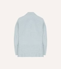 Blue And White Seersucker Games Blazer Mk. IV -Drakes Shop DR2A2F22403 02202 6 duperight