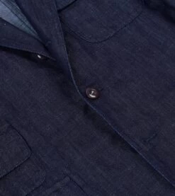 Stone Wash Denim Games Blazer Mk. IV -Drakes Shop DR2A2F24002 01250 4