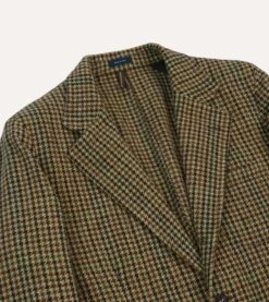Brown And Green Check Tweed Games Blazer Mk. VII -Drakes Shop DR2A2H22990 01303 3