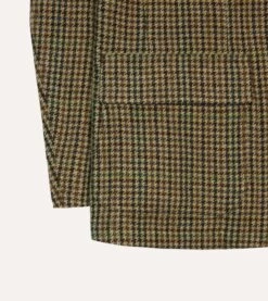 Brown And Green Check Tweed Games Blazer Mk. VII -Drakes Shop DR2A2H22990 01303 6