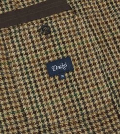 Brown And Green Check Tweed Games Blazer Mk. VII -Drakes Shop DR2A2H22990 01303 7