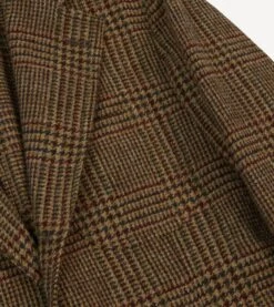 Brown And Red Prince Of Wales Check Tweed Games Blazer Mk. VII -Drakes Shop DR2A2H22991 01303 4